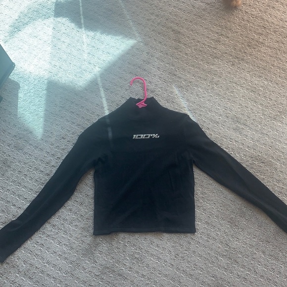 Tops - Rhinestone crop turtleneck NWT